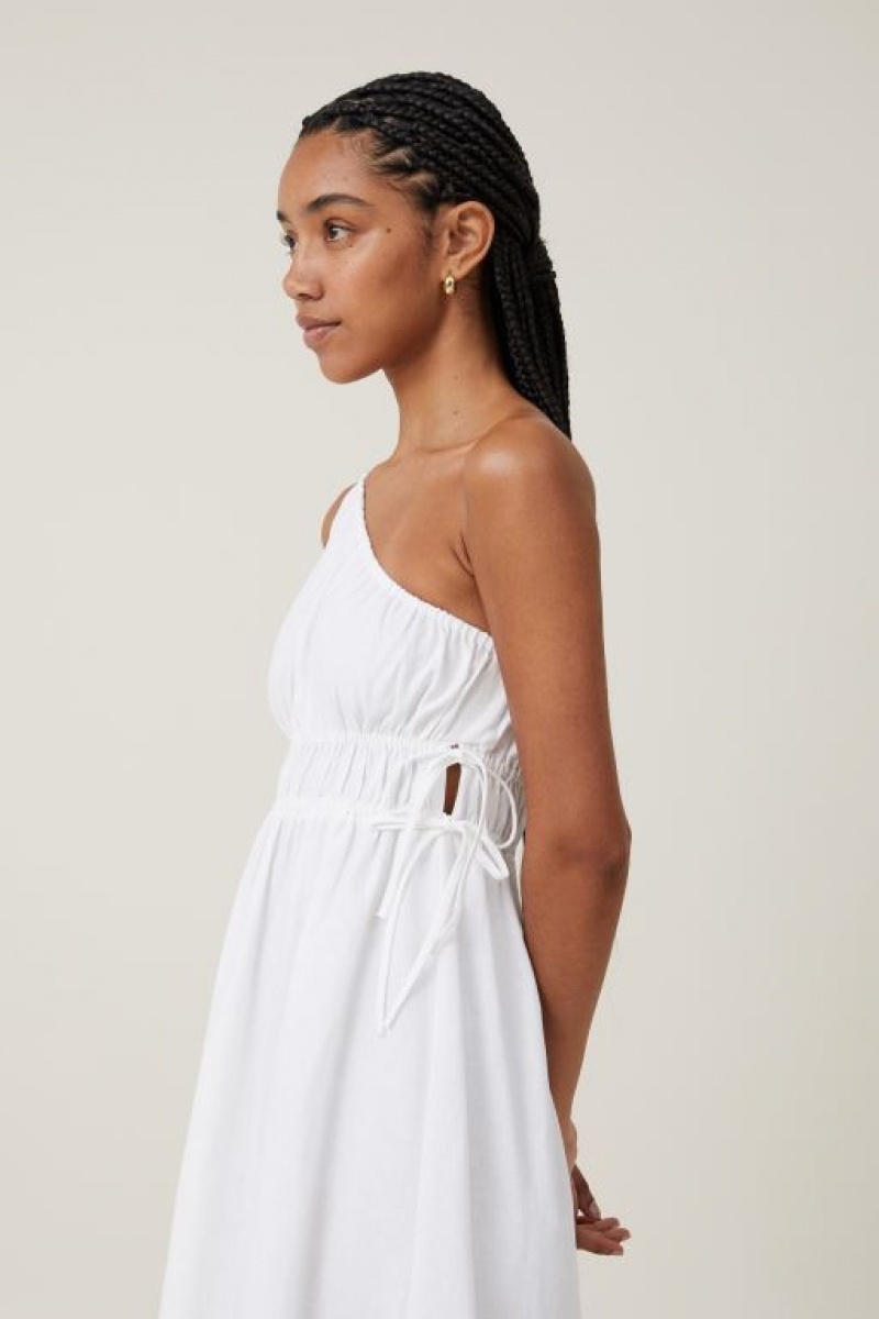 Vestido Largo Cotton On One Shoulder Mujer Blancas | xGgsNbmuIb2