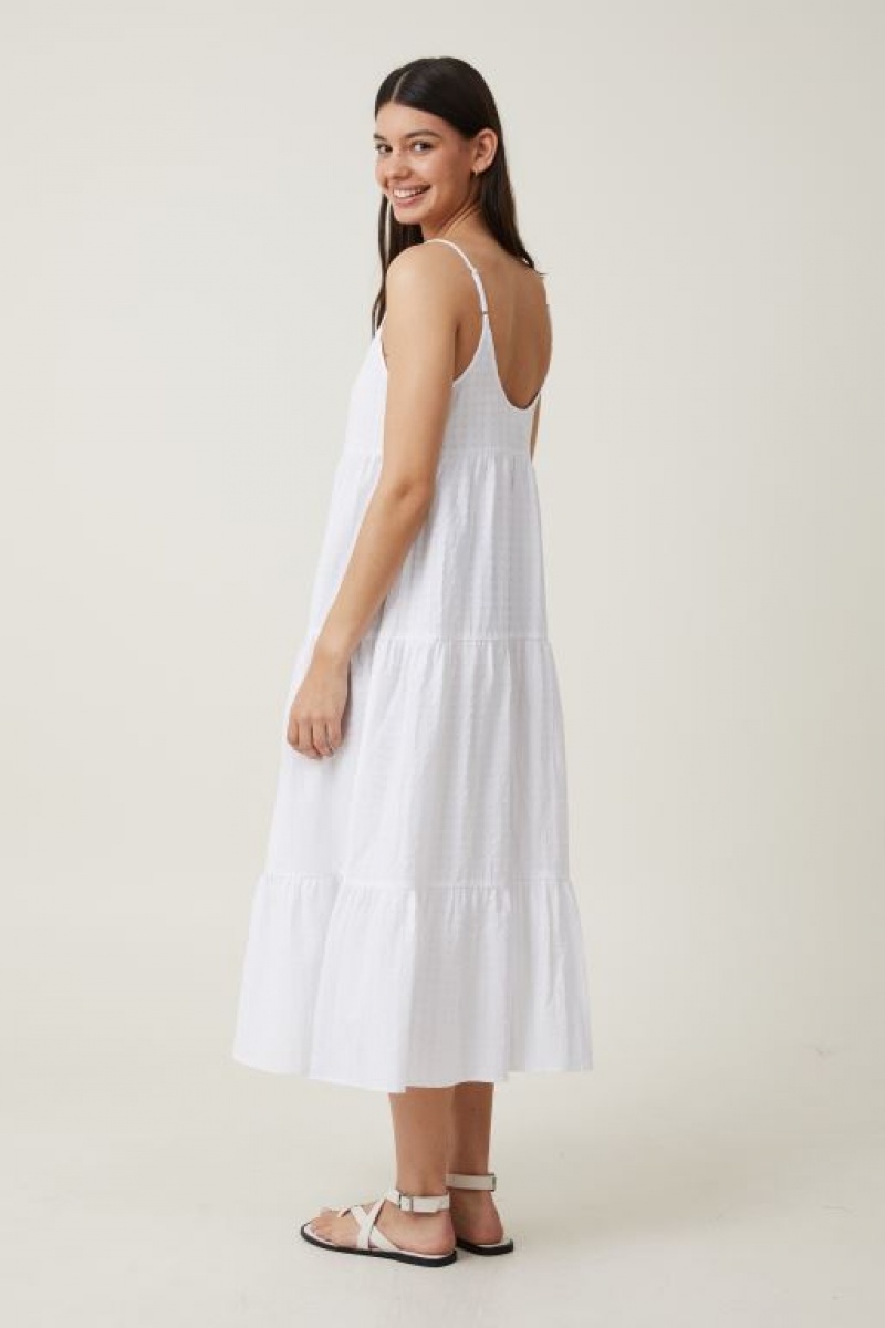 Vestido Largo Cotton On Summer Tiered Mujer Blancas | nq3HgOH5y07