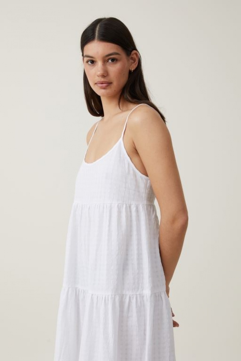 Vestido Largo Cotton On Summer Tiered Mujer Blancas | nq3HgOH5y07